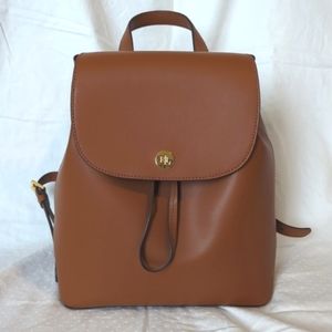 Genuine LAUREN Ralph Lauren Medium Tan Leather Backpack